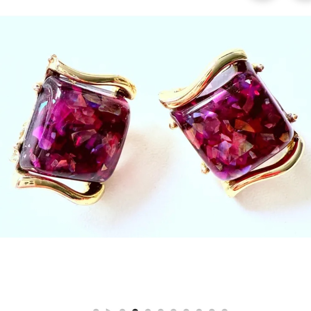Rare vintage Coro Confetti earrings